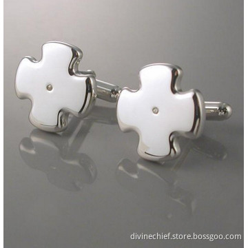 Custom Silver Shirt Cufflinks With Your Logo